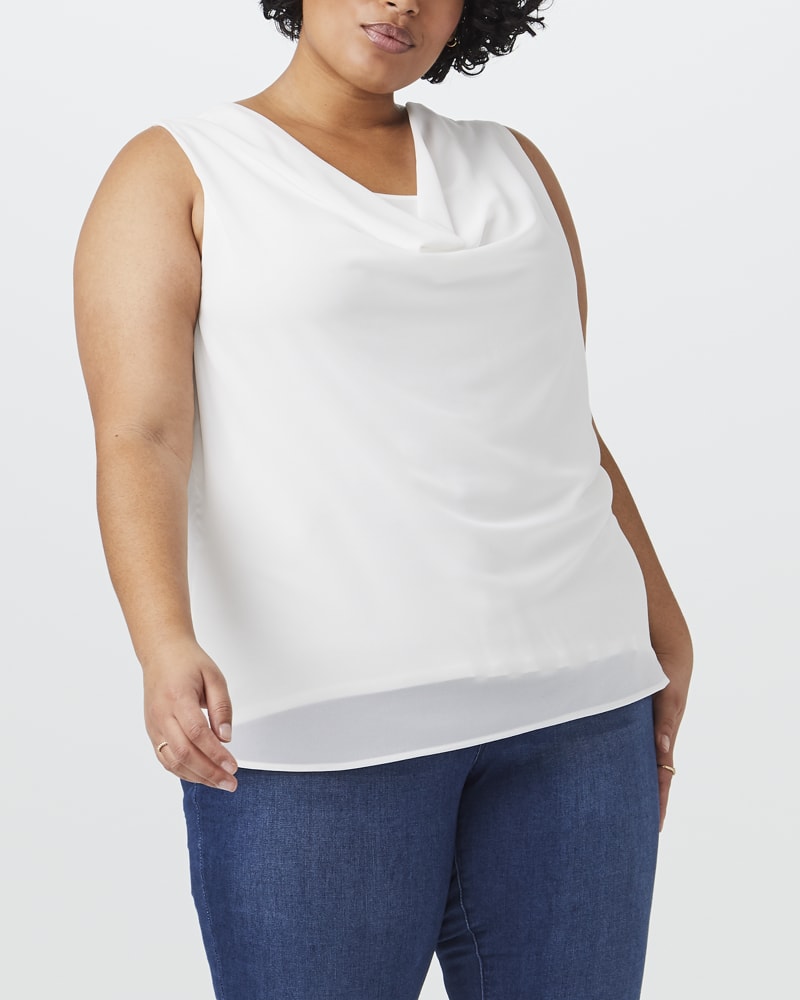 Front of plus size Hailey Cowl Neck Blouse by East Adeline | Dia&Co | dia_product_style_image_id:149556